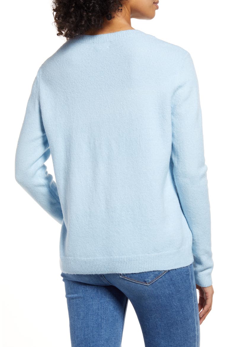 Cozy Crewneck Sweater, Alternate, color, BLUE FALLS