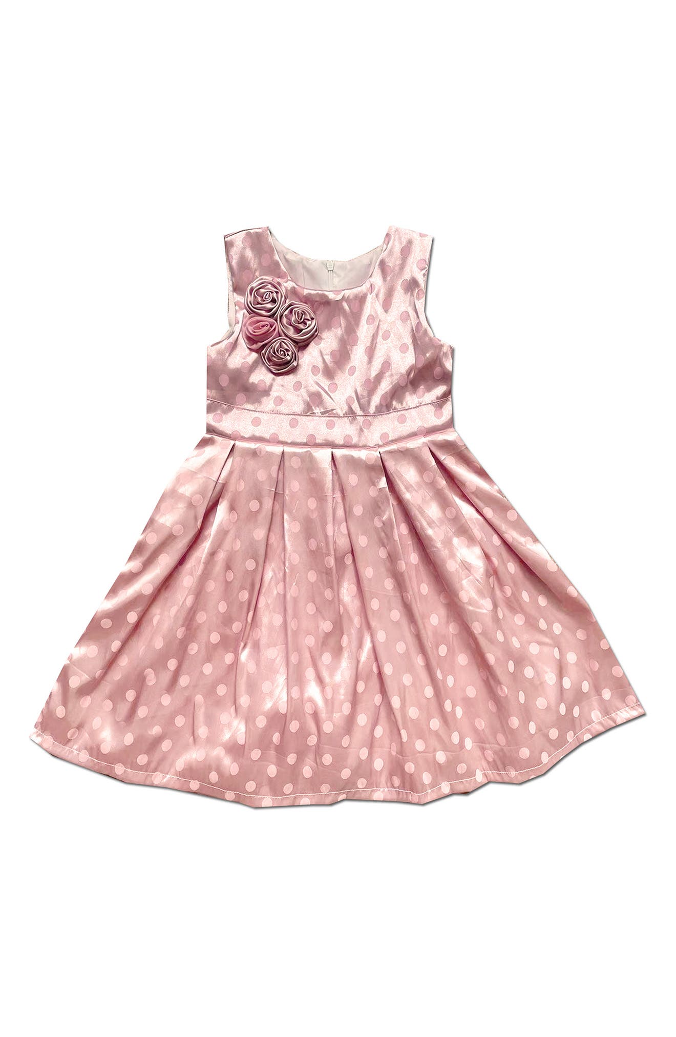 JOE-ELLA Kids' Alice Fit & Flare Rosette Dress