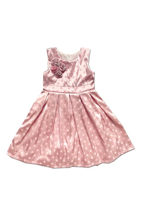 Kids' Alice Fit & Flare Rosette Dress (Little Kid & Big Kid)