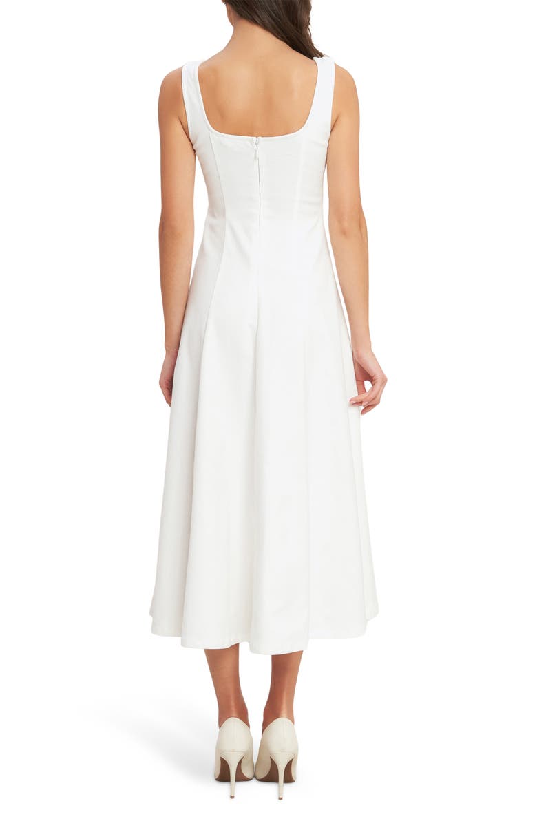 FLYING TOMATO Sweetheart Denim Midi Dress, Alternate, color, White