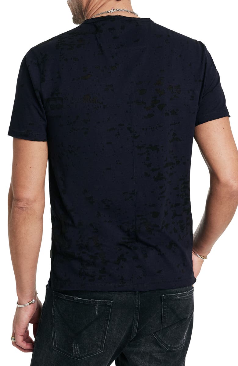 John Varvatos Eden Burnout Organic Cotton Blend T-Shirt, Alternate, color, Ink Blue