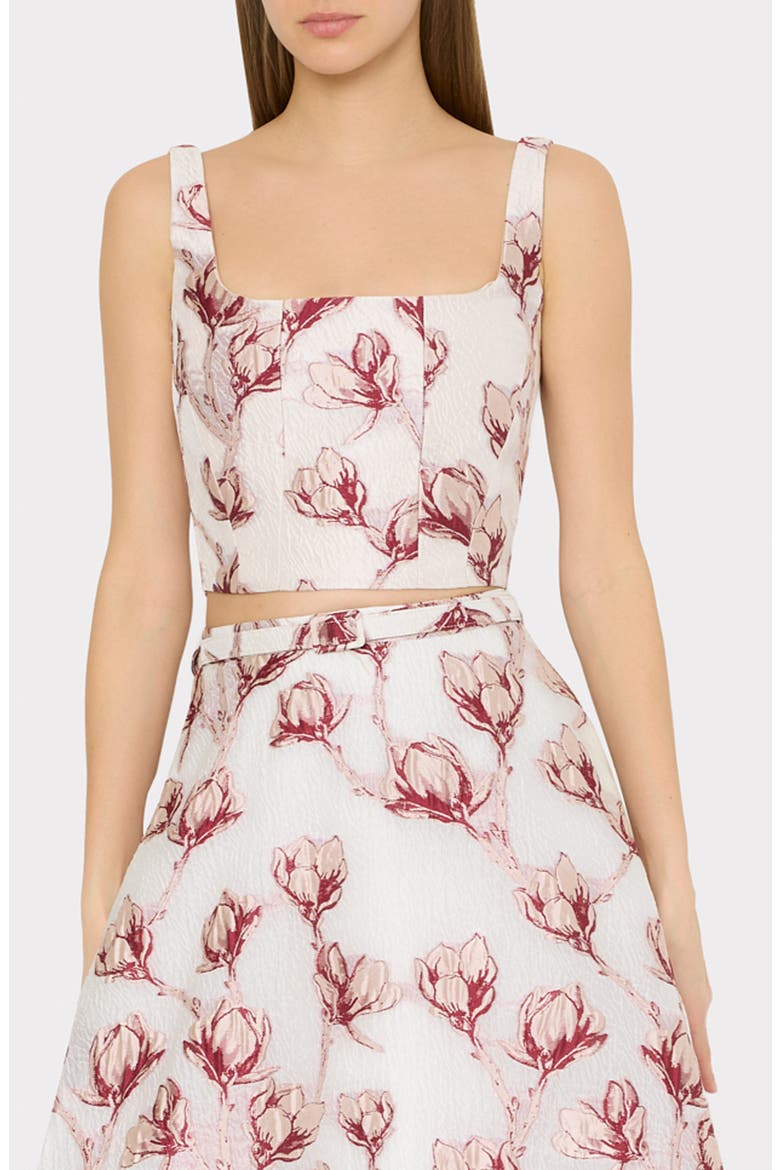 Paige Floral Crop Top, Main, color, PINK/ WHITE