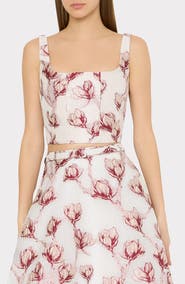 Milly Paige Floral Crop Top