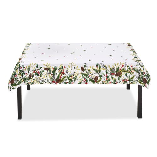 Tag Winter Sprig Cotton Tablecloth 84" X 60" In Multi