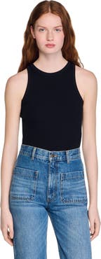 SANDRO Embroidered vest top