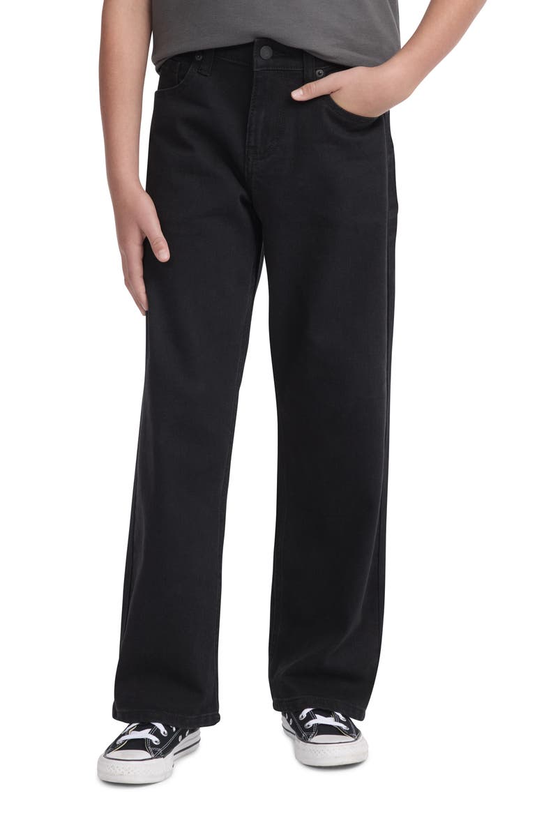 Kids' Loose Straight Fit Jeans, Alternate, color, BLACK STRETCH