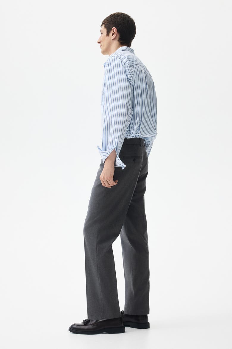 Regular Fit Tailored Trousers, Alternate, color, Gray
