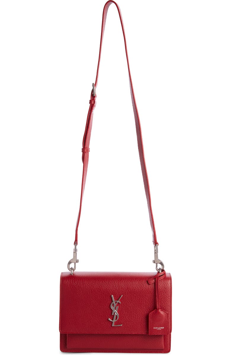 Saint Laurent Medium Sunset Grained Leather Shoulder Bag, Main, color,