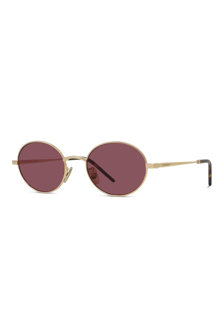 City 51mm Oval Sunglasses, Alternate, color, GOLD / VIOLET