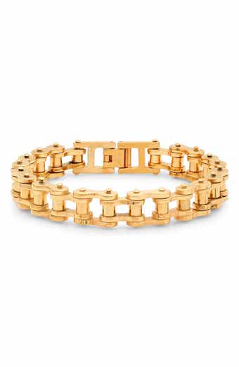 18K Gold Bolt Watch Band Chain Bracelet