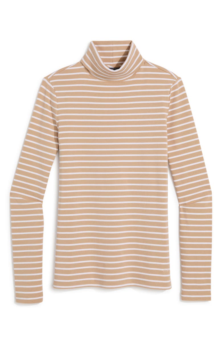 vineyard vines Turtleneck Top, Main, color, Bstripe Cappuccino