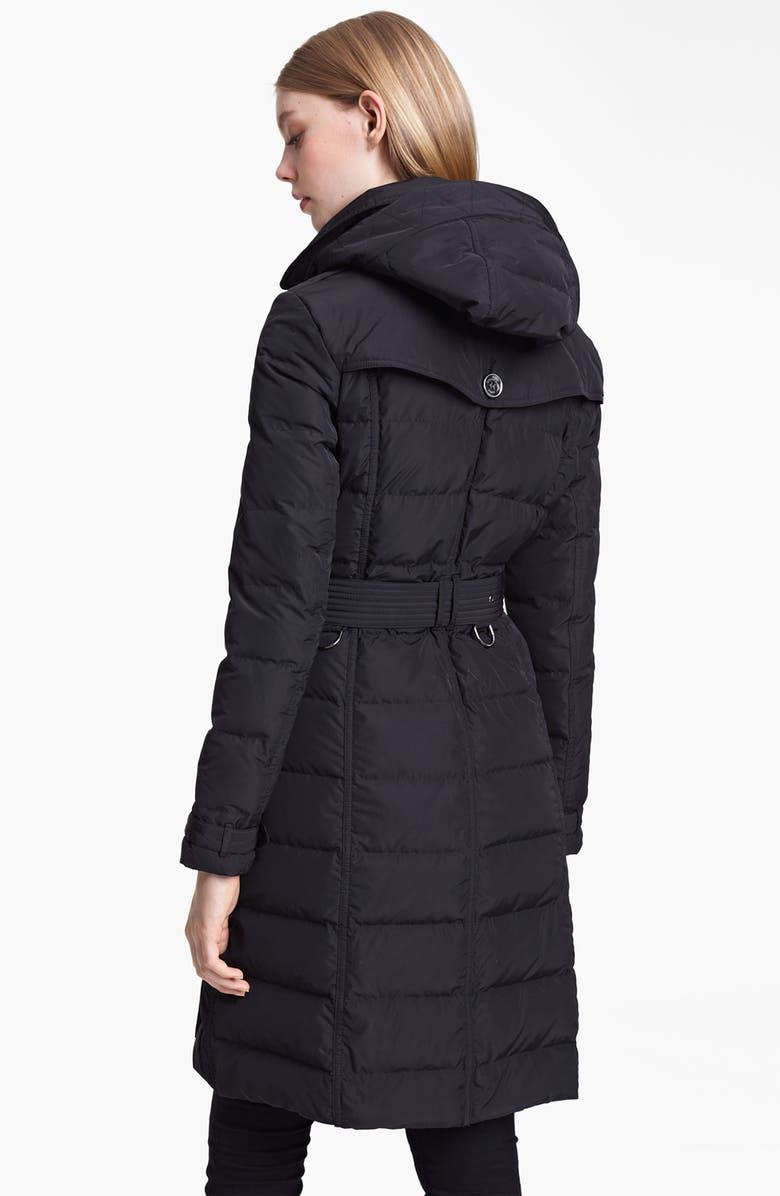 Burberry Brit Channel Quilted Down Coat, Alternate, color, 