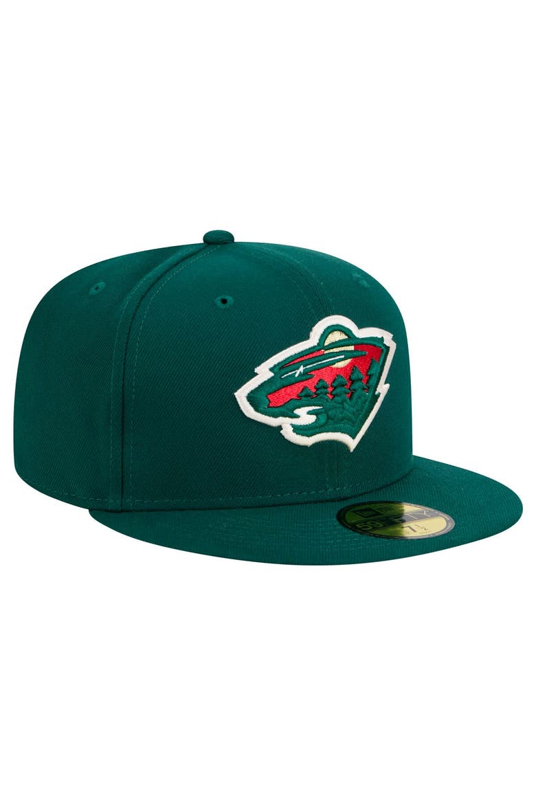 Men's New Era Green Minnesota Wild Core 59FIFTY Fitted Hat, Alternate, color, Green