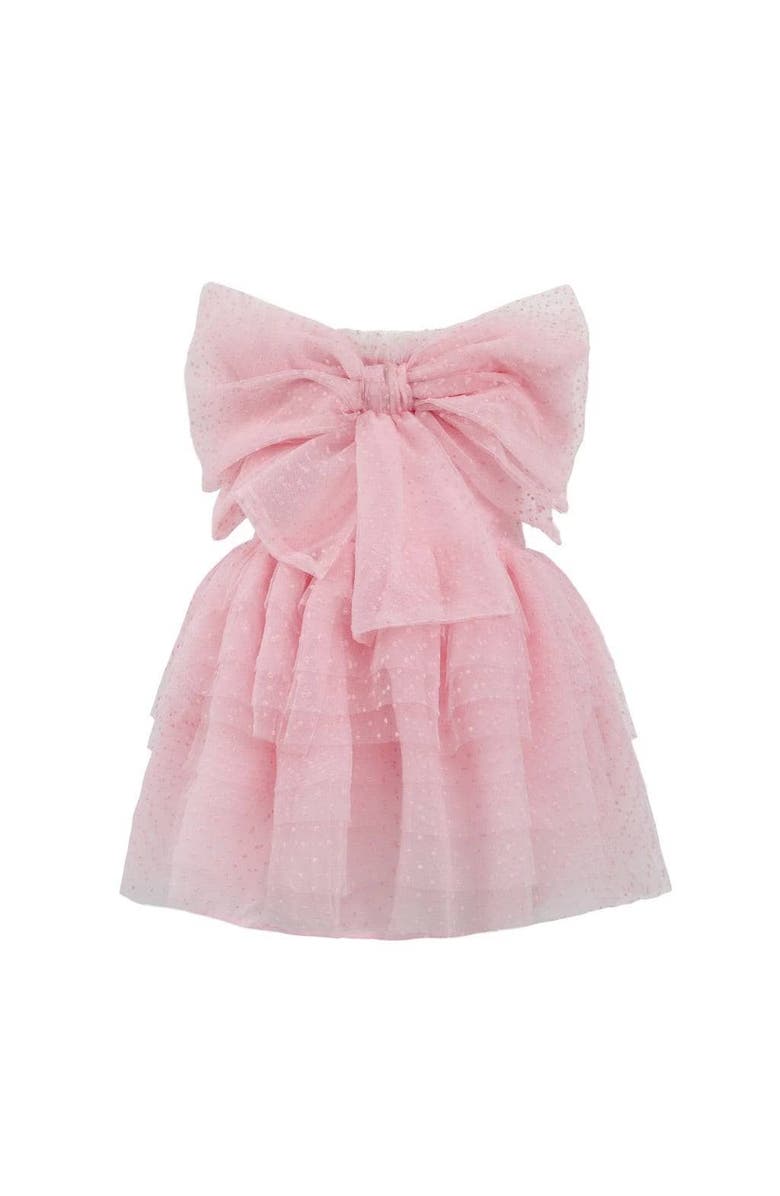 Lola + The Boys Dream Bow Mini Tulle Dress, Main, color, 