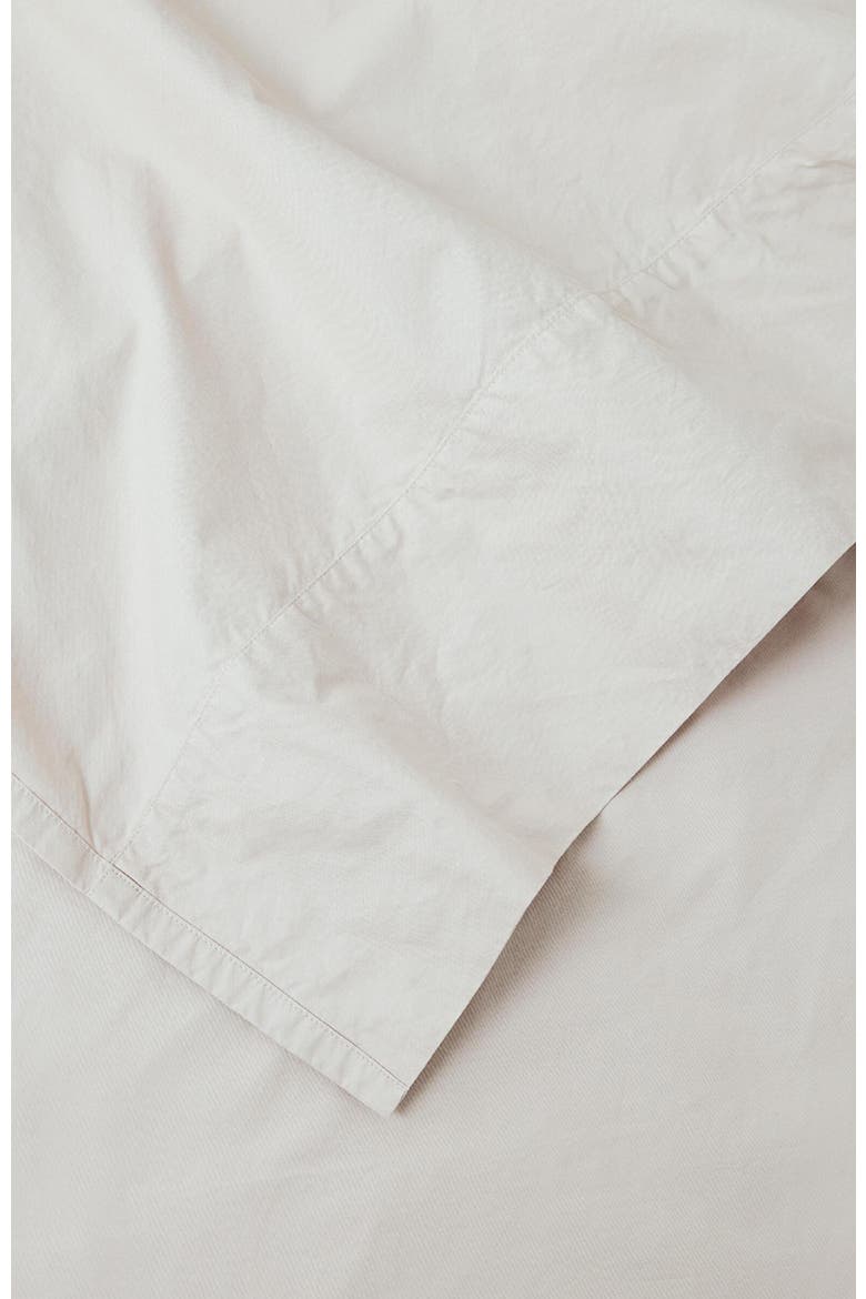 Organic Cotton Organic Cool-Air Percale Flat Sheet, Alternate, color, Bone