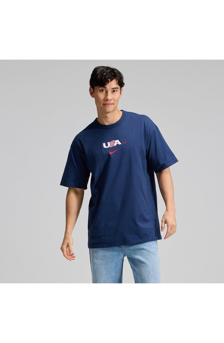 Nike Men's Nike Navy USA Baseball 2026 World Baseball Classic Max90 T-Shirt, Main, color, Navy