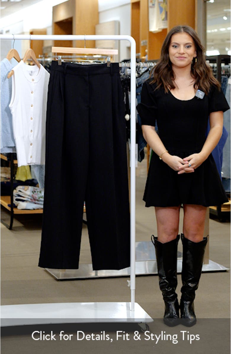 Pleated Straight Leg Pants, sales video thumbnail