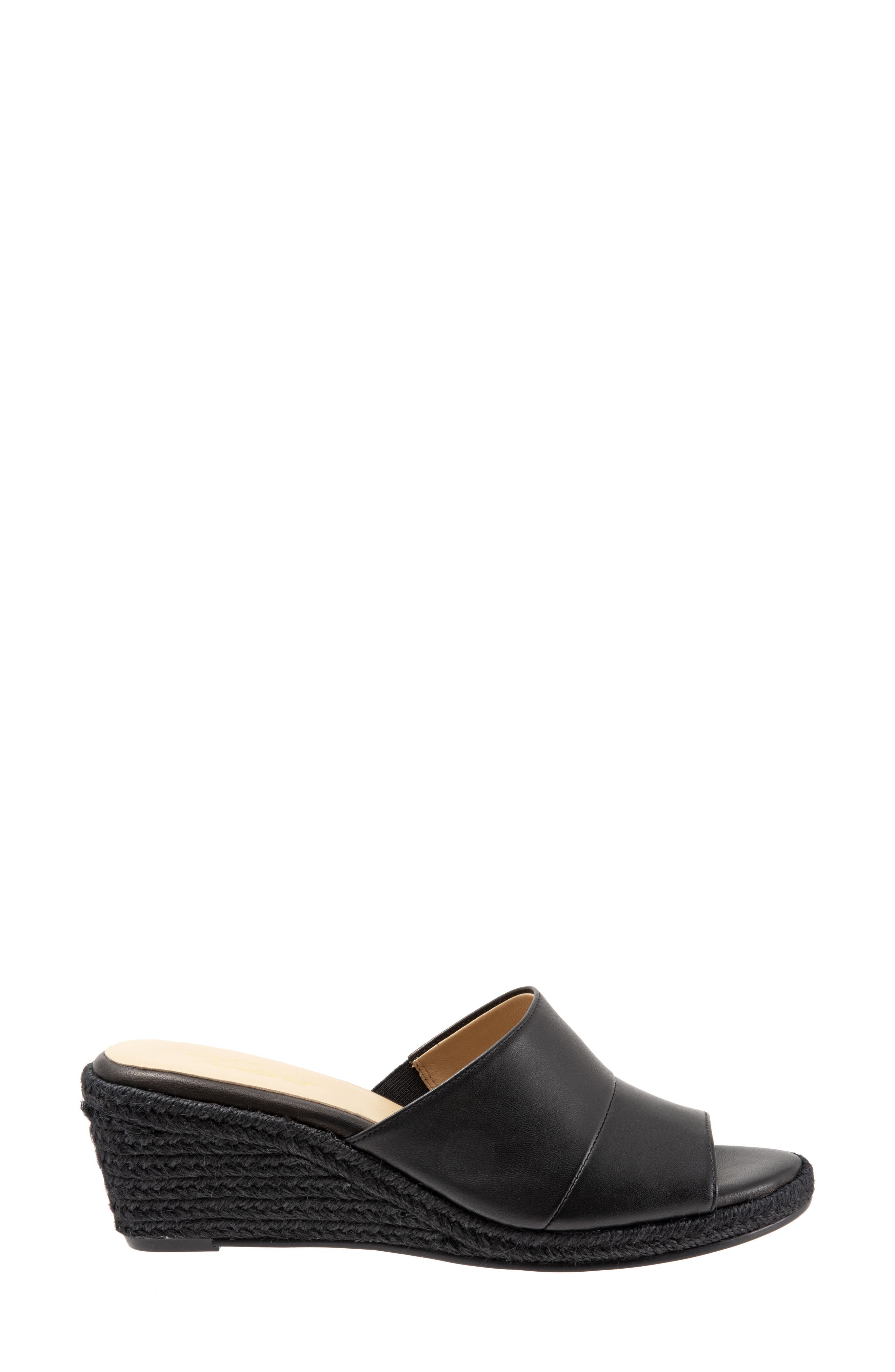 Colony Wedge Slide Sandal, Alternate, color, BLACK LEATHER