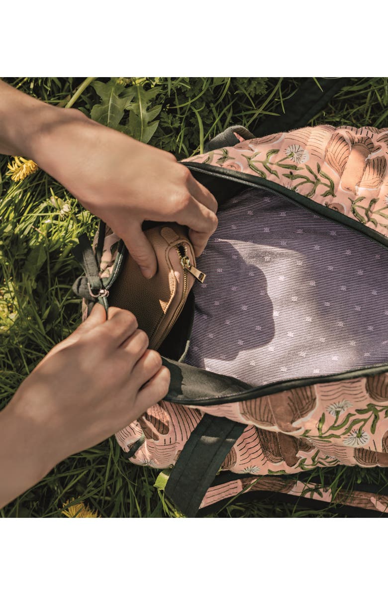 Danica Brands Peregrine Block Print Weekender Bag, Alternate, color, Beige