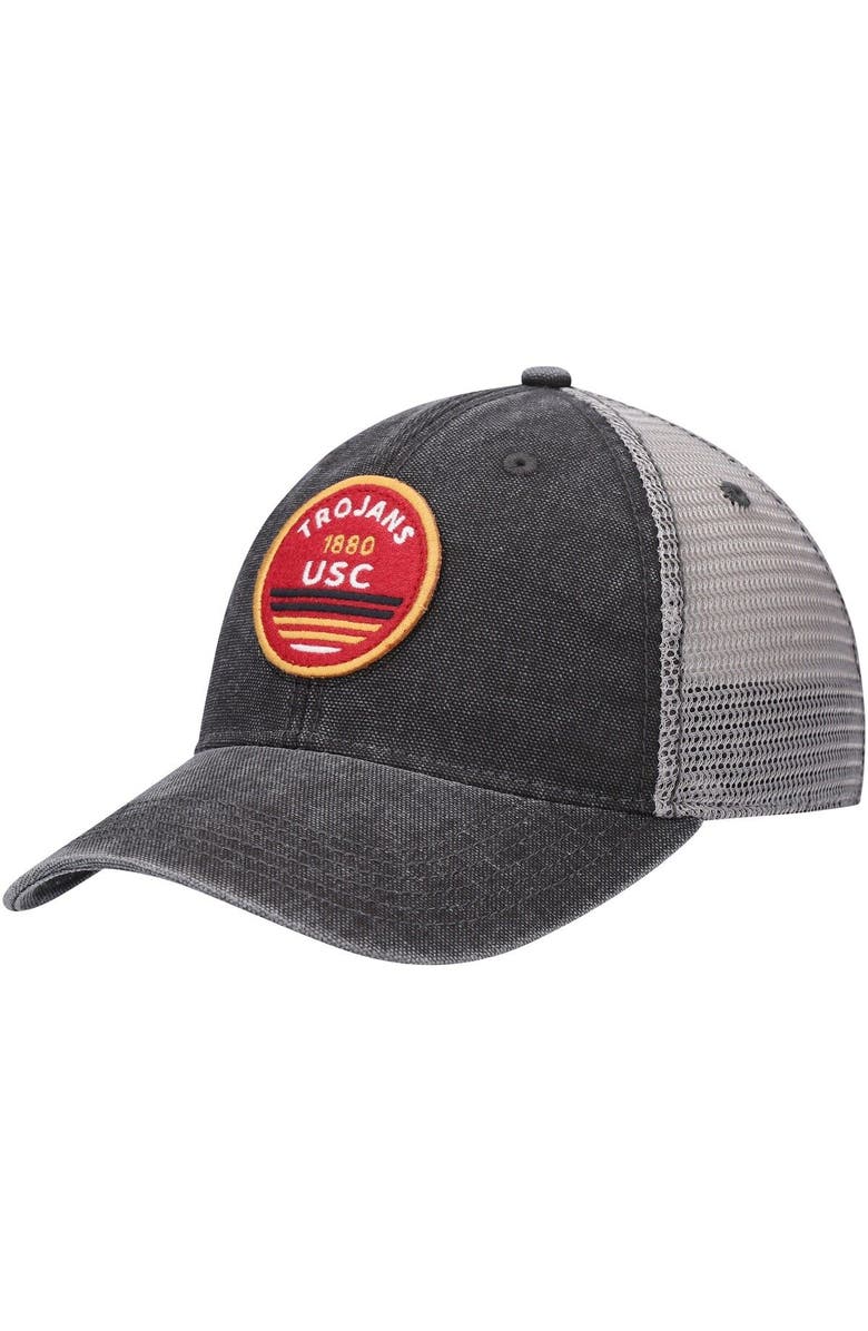 LEGACY ATHLETIC Men's Black USC Trojans Sunset Dashboard Trucker Snapback Hat, Main, color,