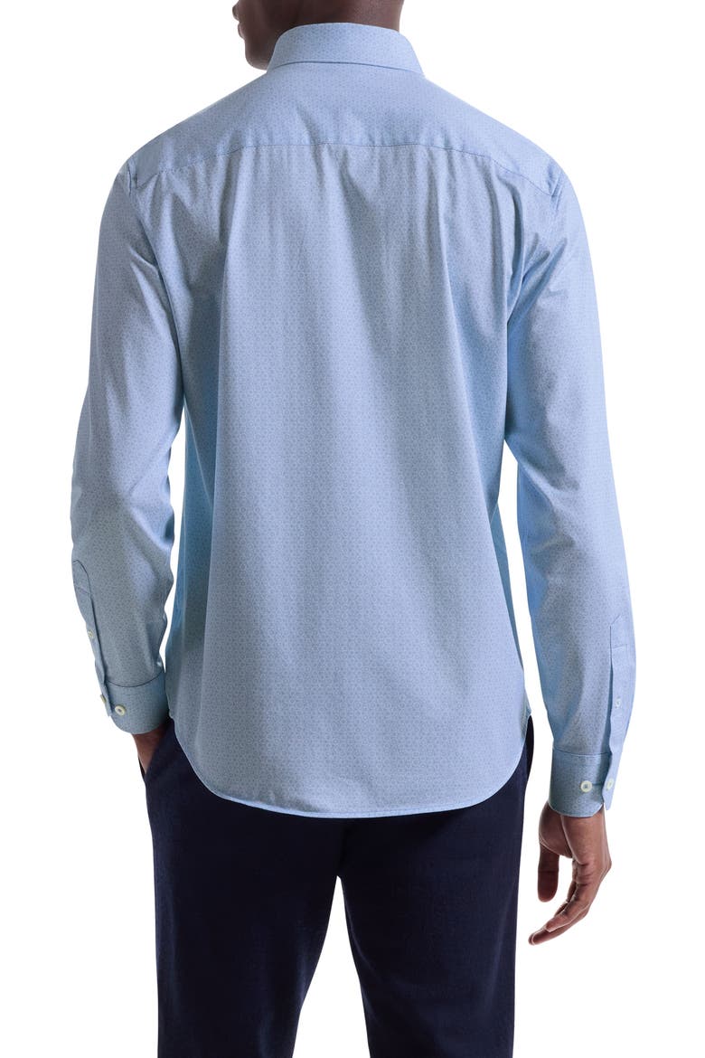 Jules OoohCotton® Honeycomb Print Button-Down Shirt, Alternate, color, SKY