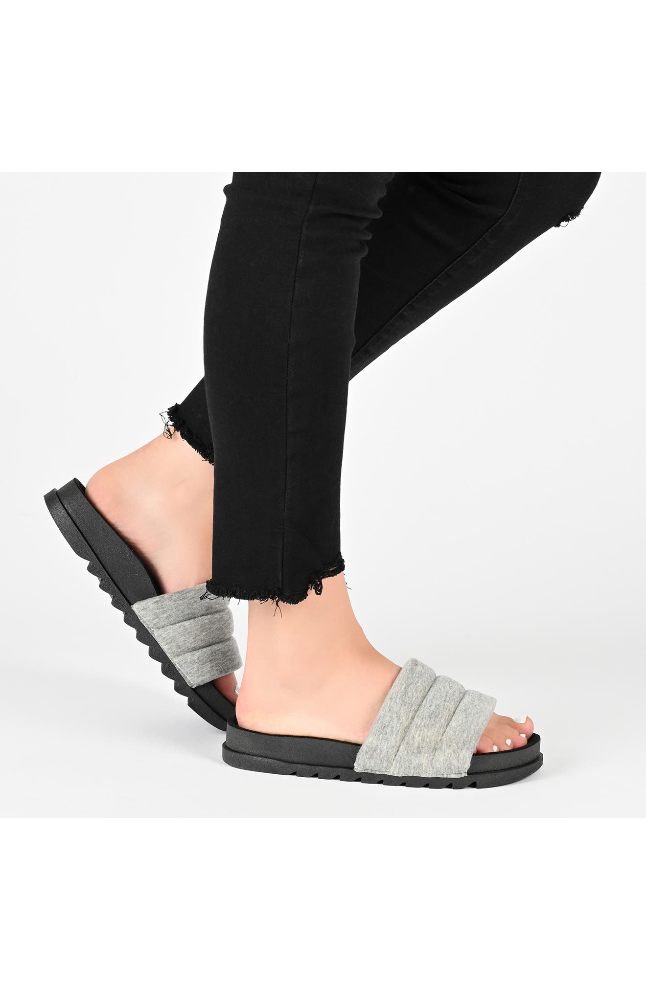 Journee Collection Sandal, Alternate, color, Grey