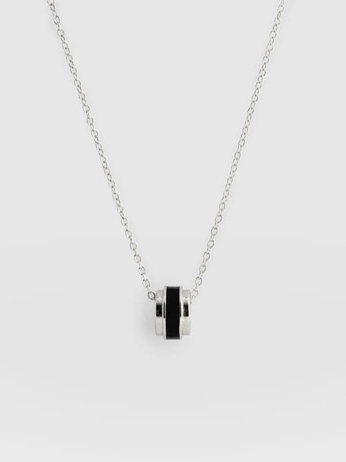 Saint + Sofia Enamel Stripe Charm Necklace In Multi