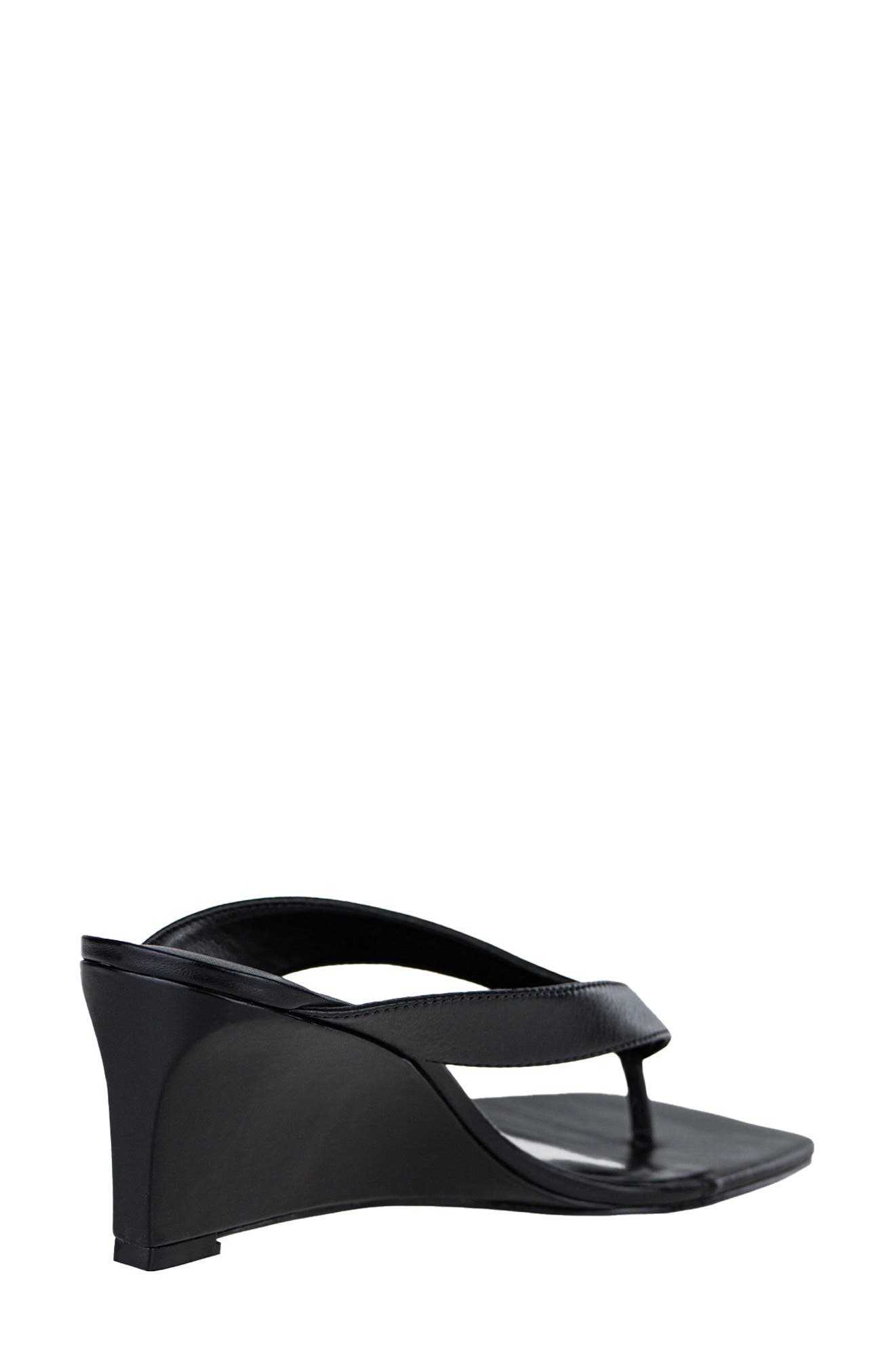 Kenneth Cole Susannah Wedge Sandal, Alternate, color, Black Leather