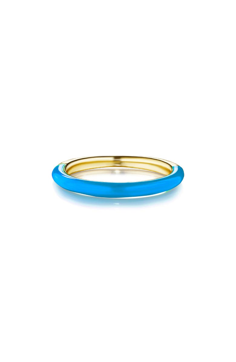 House of Frosted Enamel Stackable Ring, Main, color, Blue