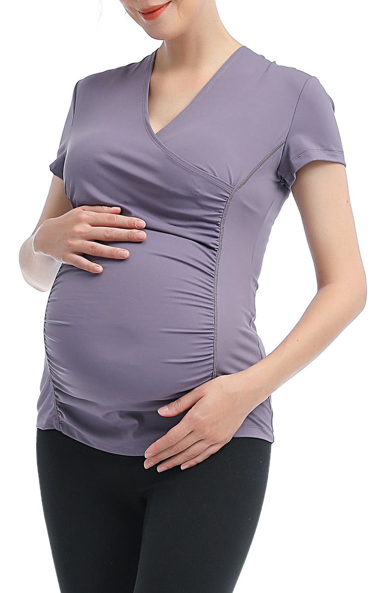 Kimi and Kai Essential Maternity/Nursing Top, Alternate, color, Lavender