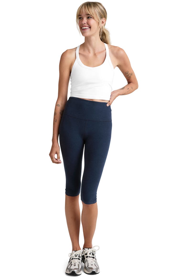 High Waist Crop Leggings, Alternate, color, NOCTURNAL NAVY