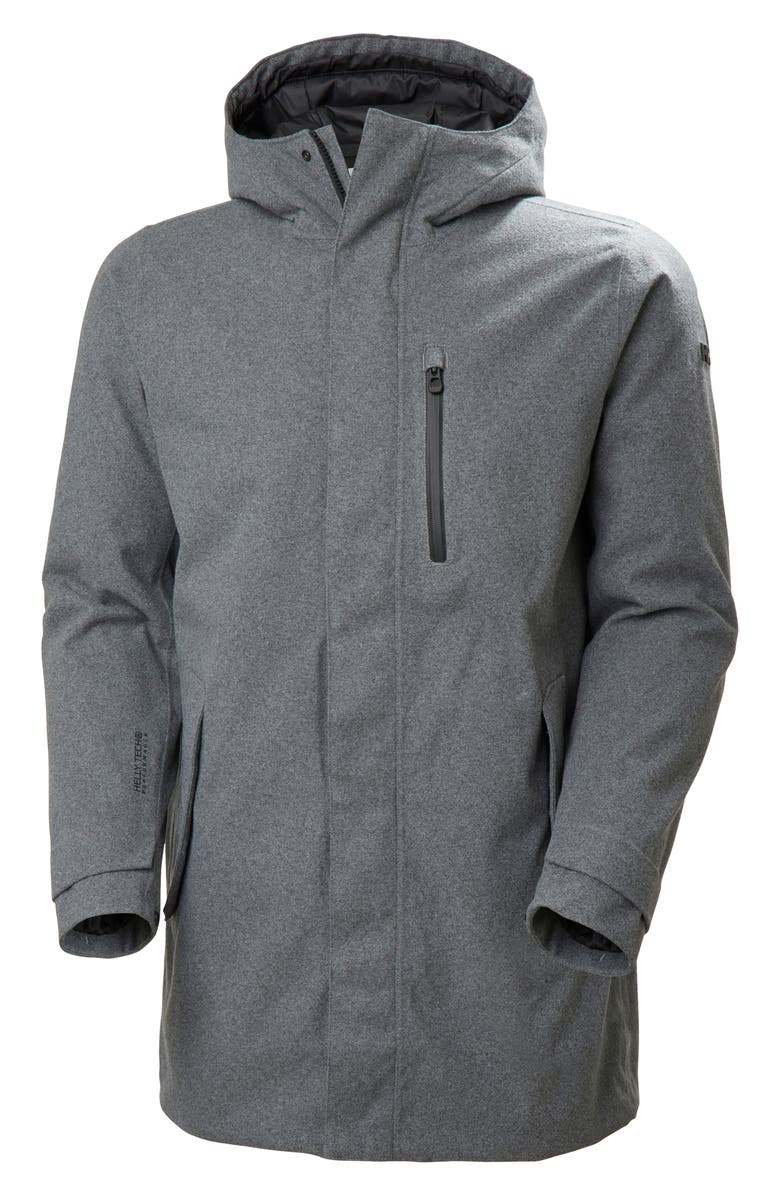 Helly Hansen Frogner Waterproof Hooded Jacket, Main, color, Charcoal