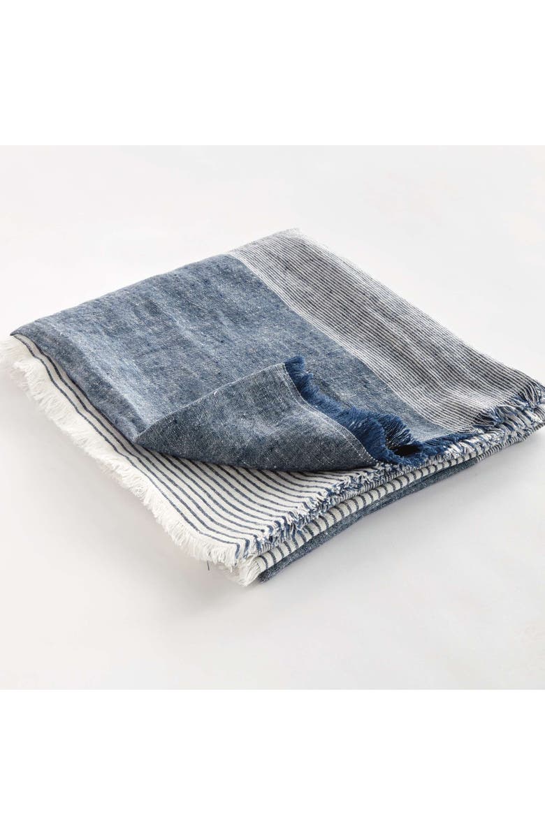 Napa Home & Garden Leon European Linen Throw, Alternate, color, Gray