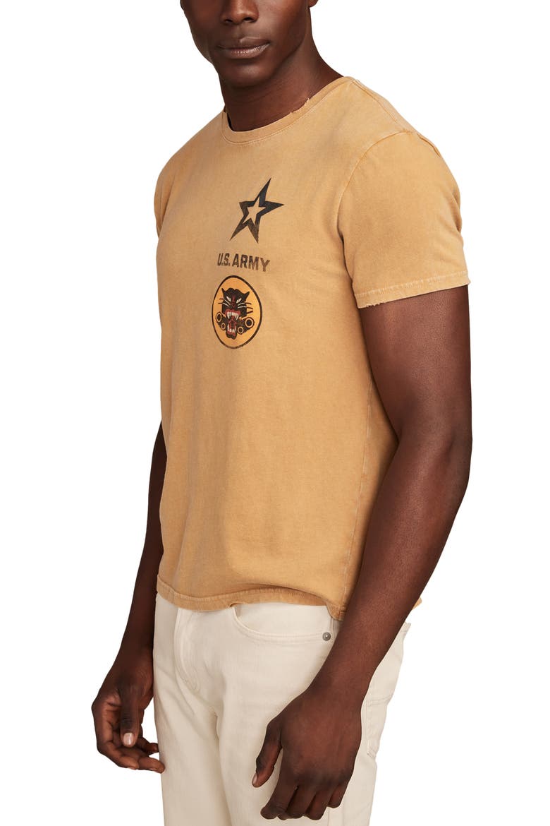 Army Tank Destroyer Units Distressed Cotton Graphic T-Shirt, Alternate, color, WOOD THRUSH