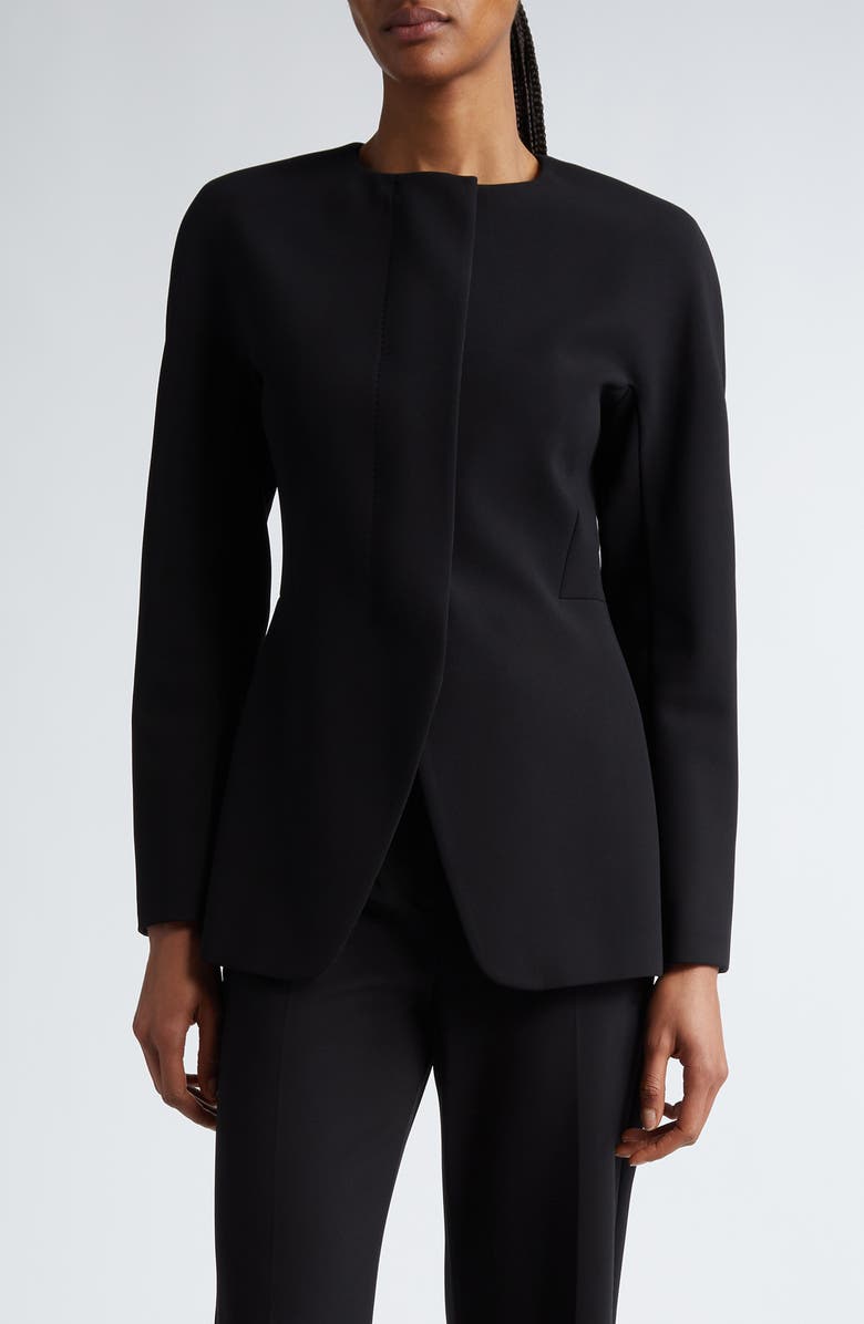 Max Mara Girone Collarless Jersey Jacket, Main, color,