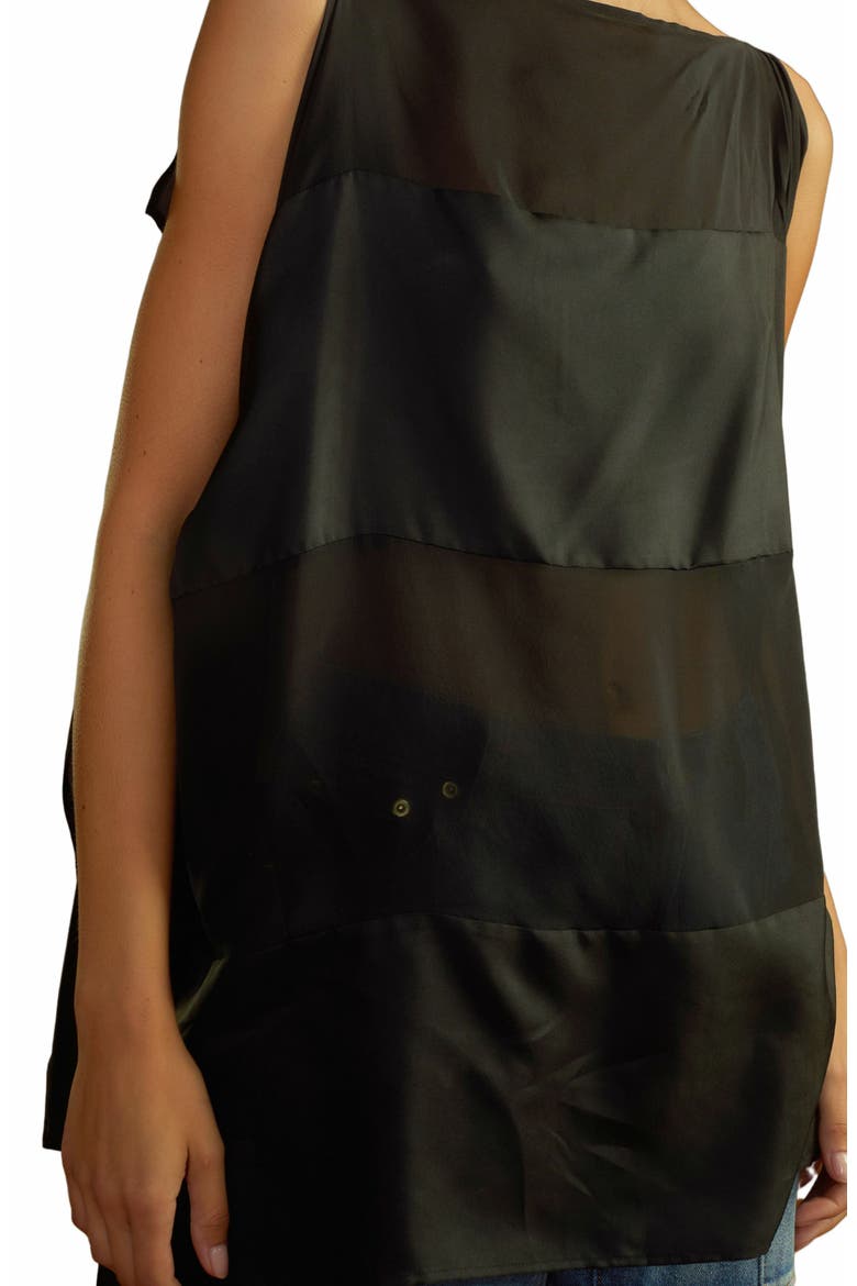 Windswept Silk Blouse, Alternate, color, BLACK