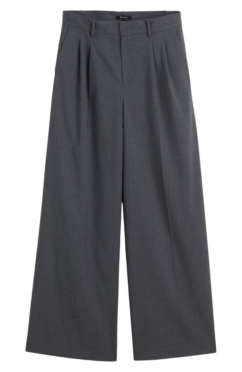 Madewell The Harlow Superwide Leg Twill Pants, Alternate, color, Light Grey