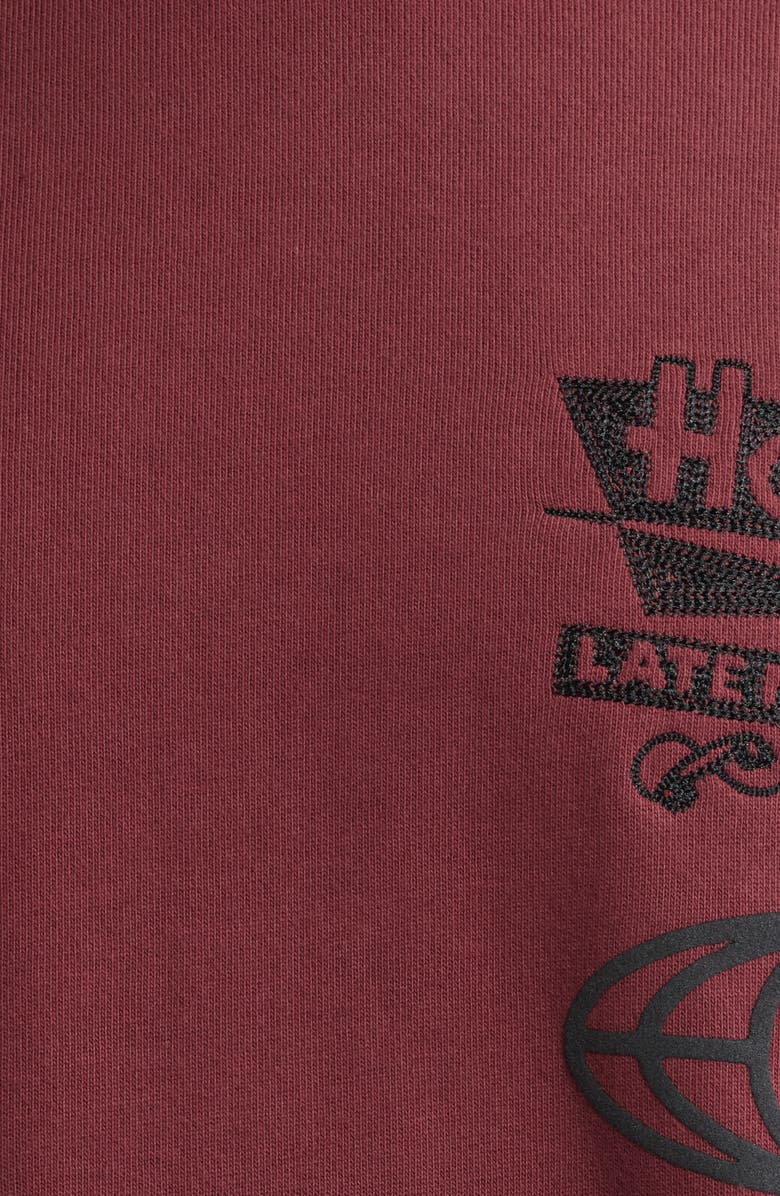HONOR THE GIFT LA Nights Embroidered Logo Graphic T-Shirt, Alternate, color, Burgundy