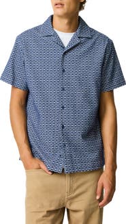 Rodd & Gunn Knightsbridge Geometric Embroidery Cotton Camp Shirt