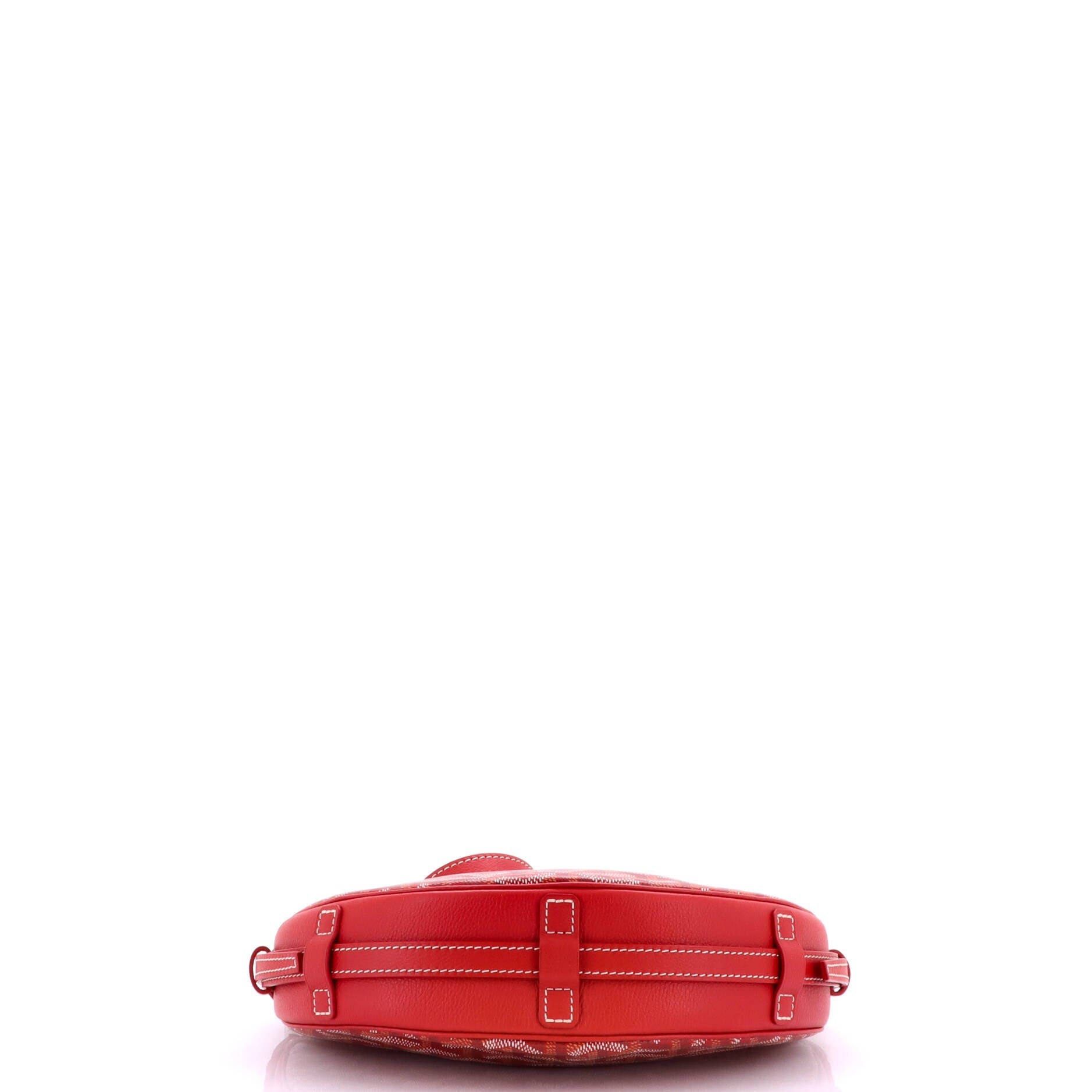 Hirondelle Shoulder Bag Coated Canvas and Leather, Alternate, color, Red