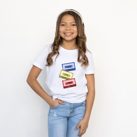 Cassette Tape Stack Short Sleeve T-Shirt (Little Kid & Big Kid)