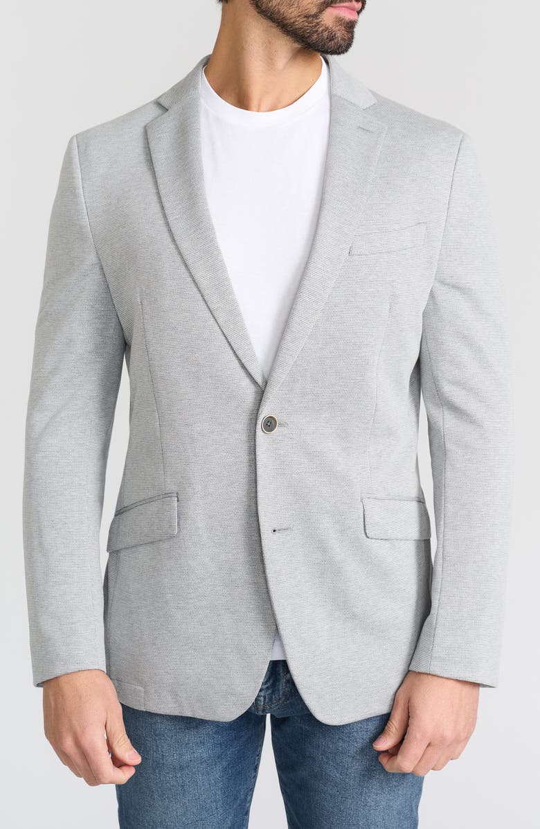 SAVILE ROW CO Textured Neat Knit Sport Coat, Main, color, Grey