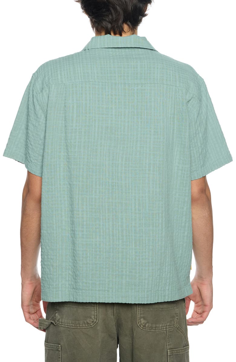 Round Two Slub Crosshatch Camp Shirt, Alternate, color, Green