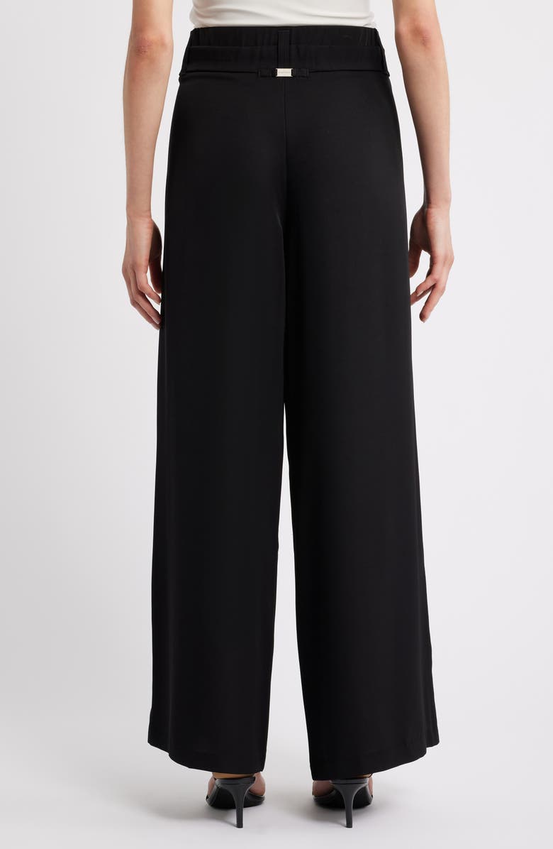 Wit & Wisdom Skyrise Triple Pleat Palazzo Pants, Alternate, color, Black