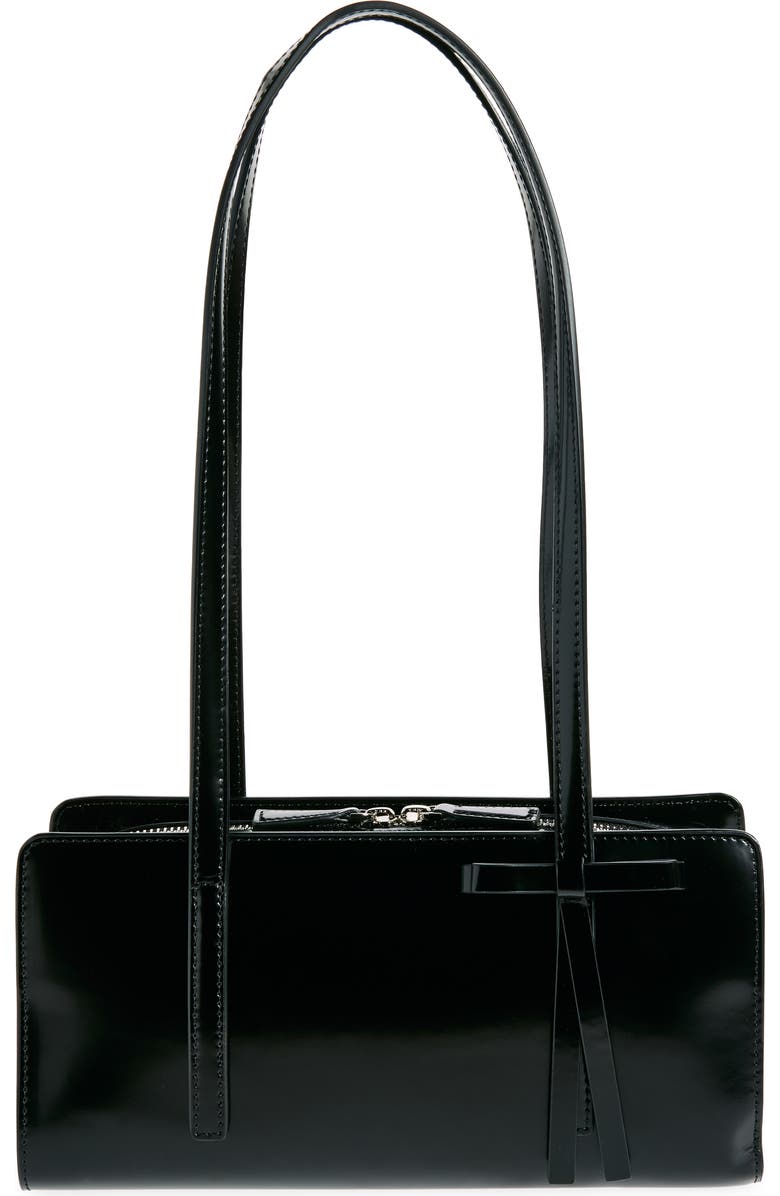 Sandy Liang Recital Patent Leather Shoulder Bag, Main, color, Black