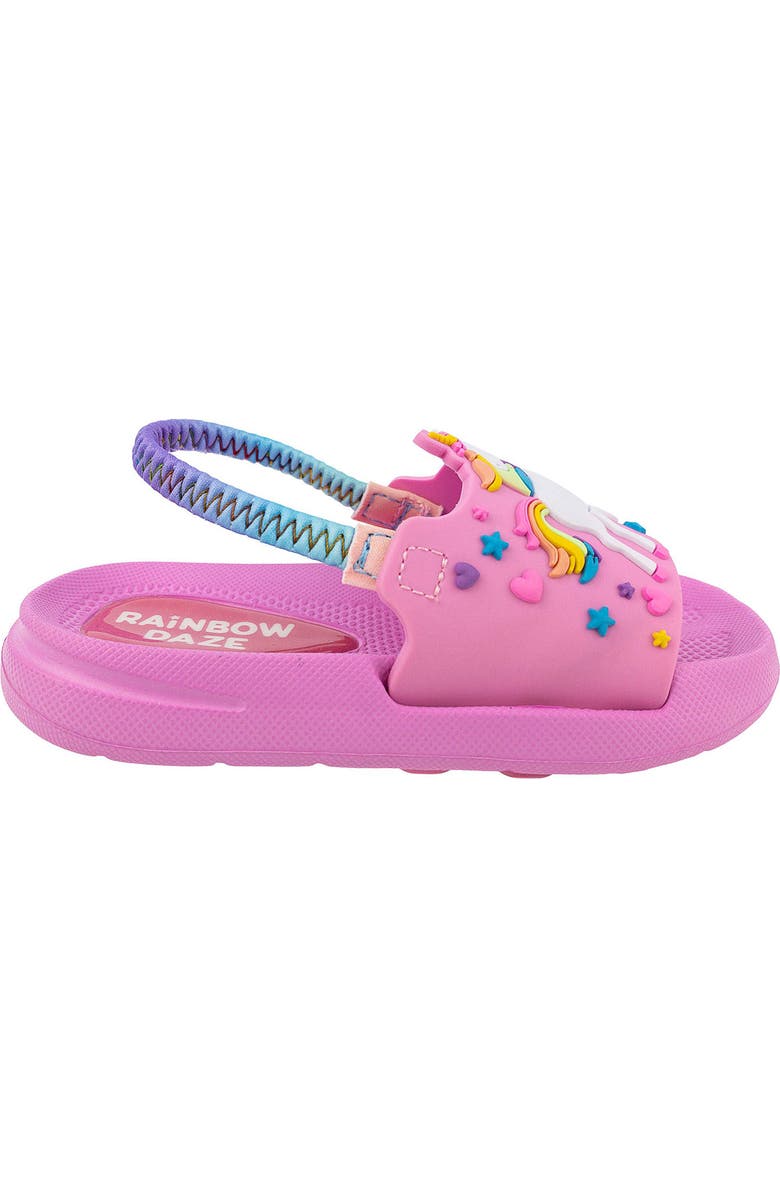RAINBOW DAZE Unicorn Slingback Slide, Alternate, color,