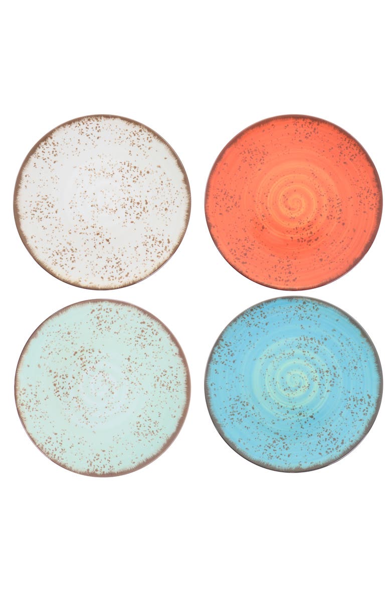 Elama Pryce 12 Piece Melamine Dinnerware Set, Alternate, color, White