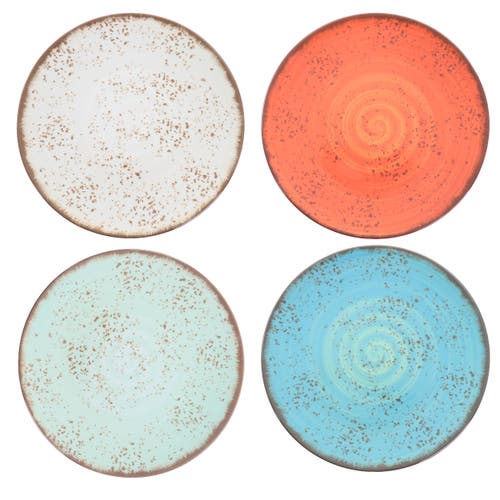 Elama Pryce 12 Piece Melamine Dinnerware Set In Multi