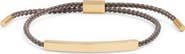CLIFTON WILSON Braided Bar Charm Slider Bracelet