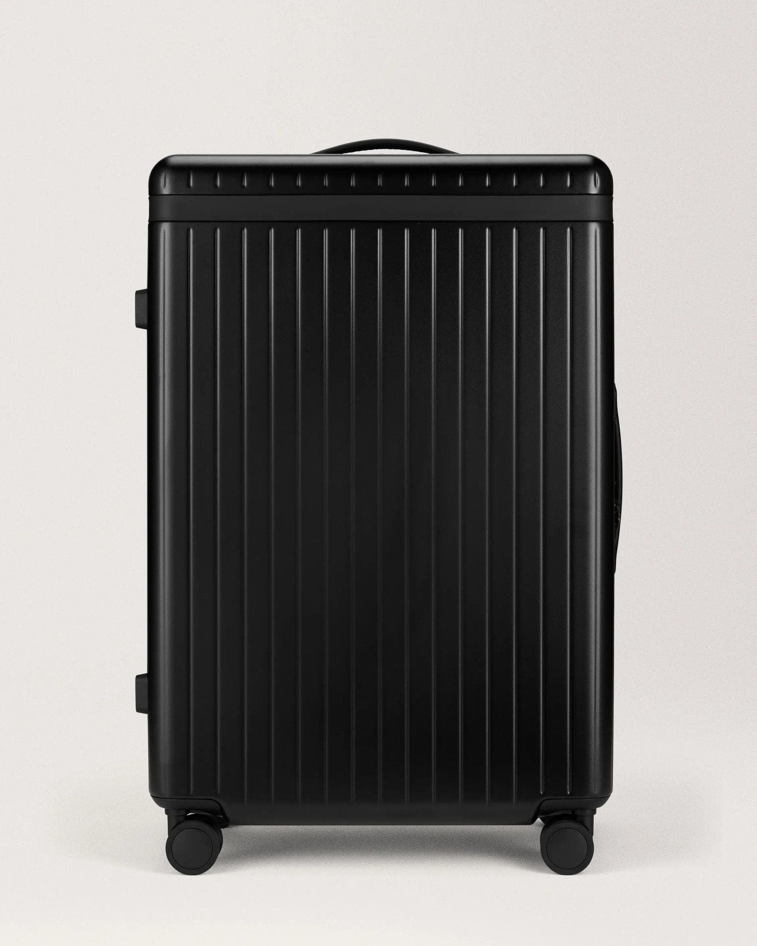 Carl Friedrik The Large Check-in Zipped Suitcase, Main, color, Black / Black